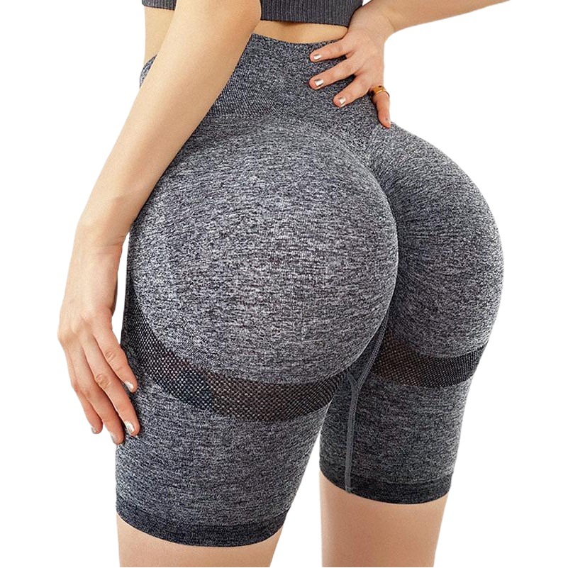 Venta caliente europea y americana Internet celebridad cadera apretada pantalones de yoga entrenamiento de secado rápido pantalones de fitness cintura alta cadera pantalones cortos deportivos para mujeres