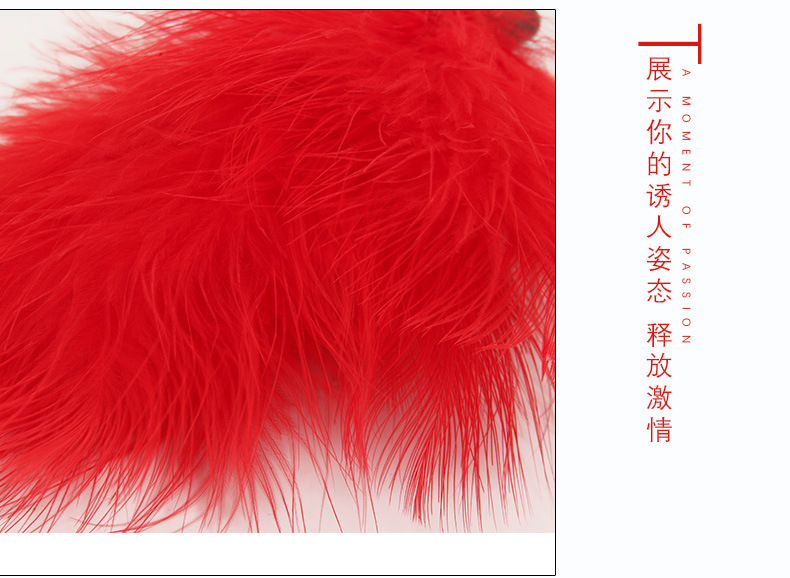 Feather Bell Nipple Clamps, Metal Pair with Red Feather, Bondage Sensory Accessory — detail image 8