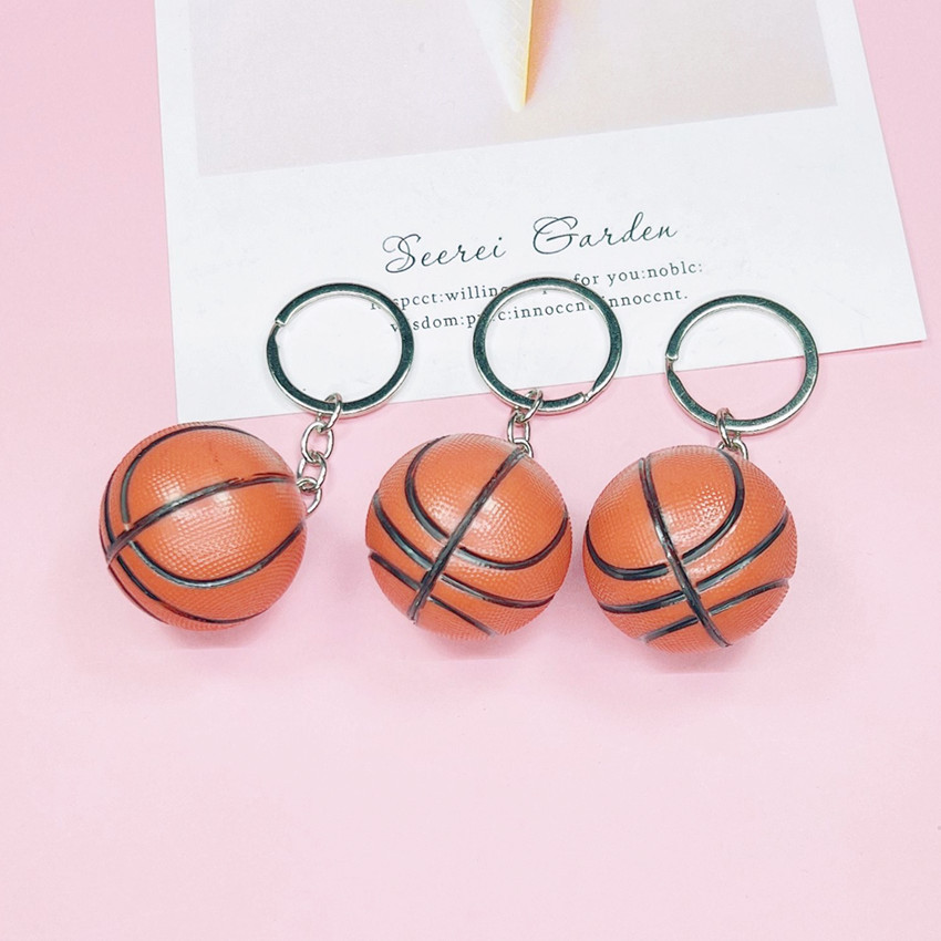 15g Weight Keychain Classification 1 Piece Quantity Daily Occasion Plastic Material Basketball Pattern Unisex Gender Sports Style 1 Piece Sports Basketball Plastic Unisex Keychain 4