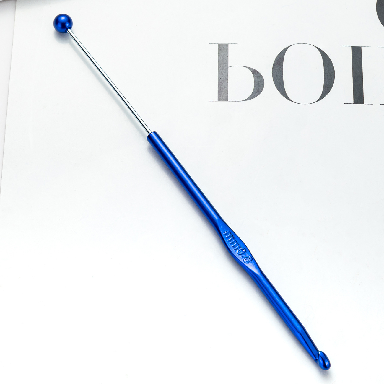 DIY ganchillo de cuentas de una sola cabeza de ganchillo de tejido DIY herramientas de ganchillo de metal ganchillo suéter aguja de suéter