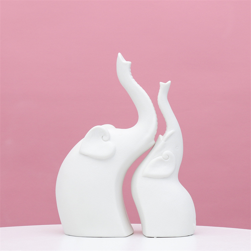 Estilo nórdico de cerámica artesanía decoración al por mayor TV gabinete moderno abstracto decoración del hogar blanco porcelana decoración creativa