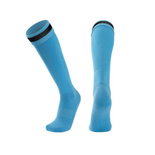 Men's Long Football Socks with Thick Terry Sole, Wholesale Fashion Training and Competition Football Socks