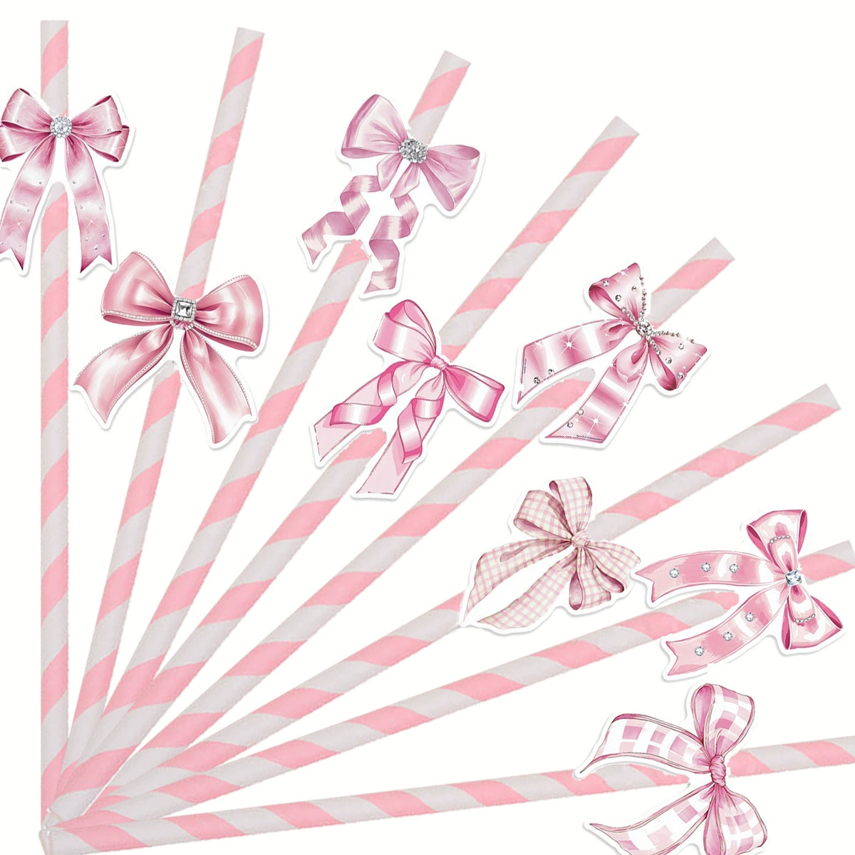 Производители спот творческие банты бумажные соломинки для украшения вечеринки десерт на день рождения одеваются пудинг торт плагин