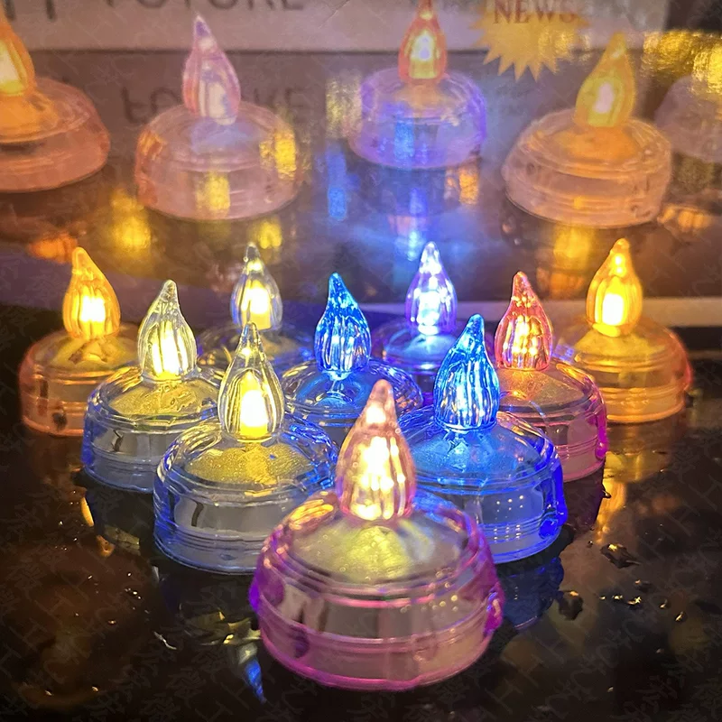 LED водонепроницаемая свеча, водные украшения, реквизит, Amazon