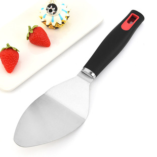 Stainless steel cake shovel plastic handle pizza shovel kitchen cooking shovel triangle cheese shovel baking tool