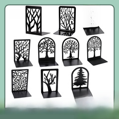Life Tree Metal Cutting Book Stand Wholesale Tree Shadow Book Block Bookshelf Desktop Storage Book Clip Book Support Customization