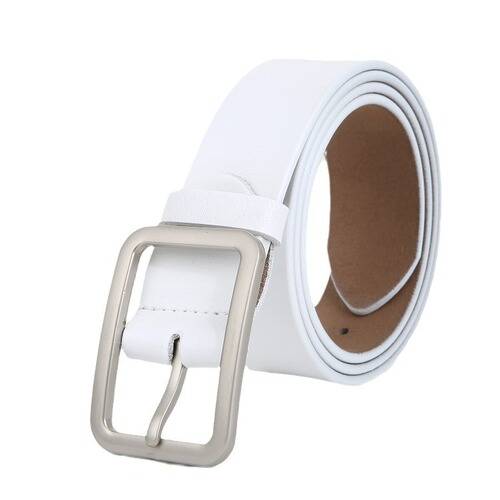 Men's cowhide belt, two-layer cowhide pin buckle, simple and fashionable business belt, Korean style youth casual belt, trouser belt