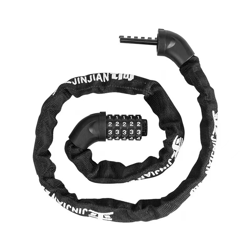 Cerradura de la bicicleta de oro de la motocicleta de la cadena de bloqueo contraseña cadena antirrobo batería portátil coche eléctrico bicicleta de montaña bloqueo