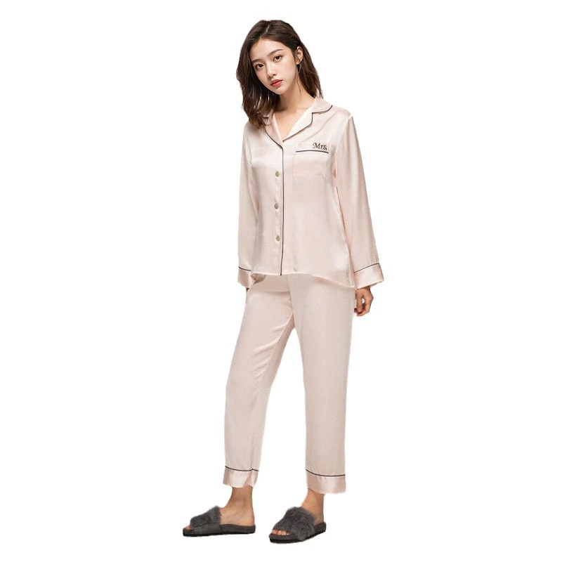 Silk pijama, long-sleeve, trousers, set