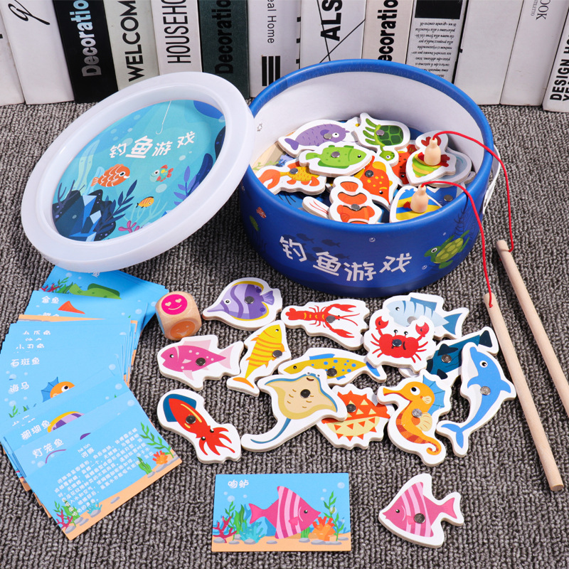 31 fish+2 fishing rods+card [barrel]