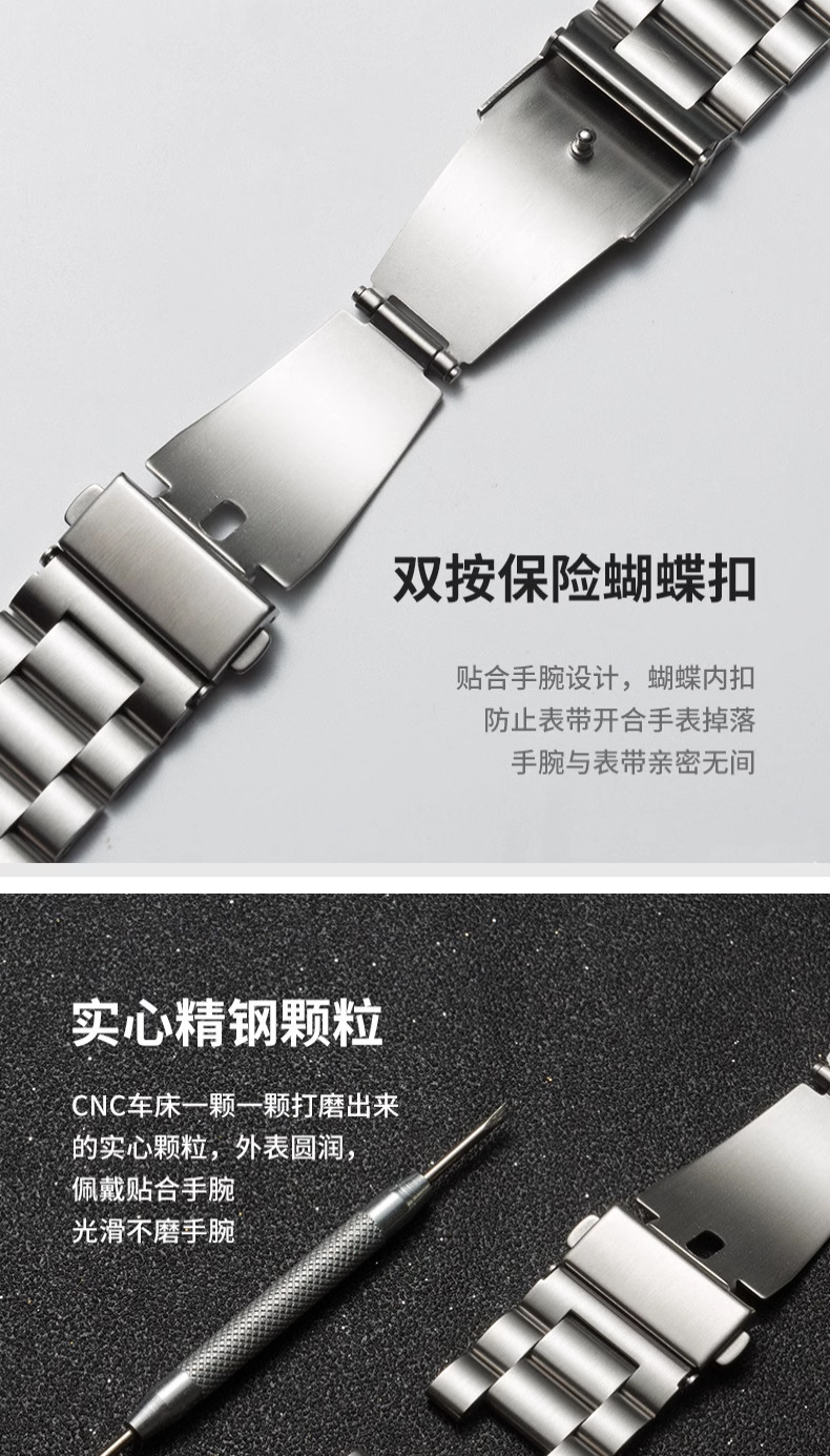 It is suitable for Apple iwatch straps made of stainless steel S10, Huawei gt5 straps and 24mm smartwatch straps undefined