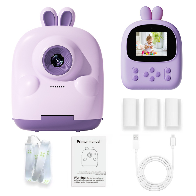 Cámara instantánea portátil transfronteriza, nueva, linda, regalo educativo para el Día del Niño, cámara de fotos instantánea.