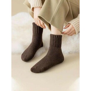 T 27774 Thickened Solid Color Towel Socks �Ӻ�ɫë���m