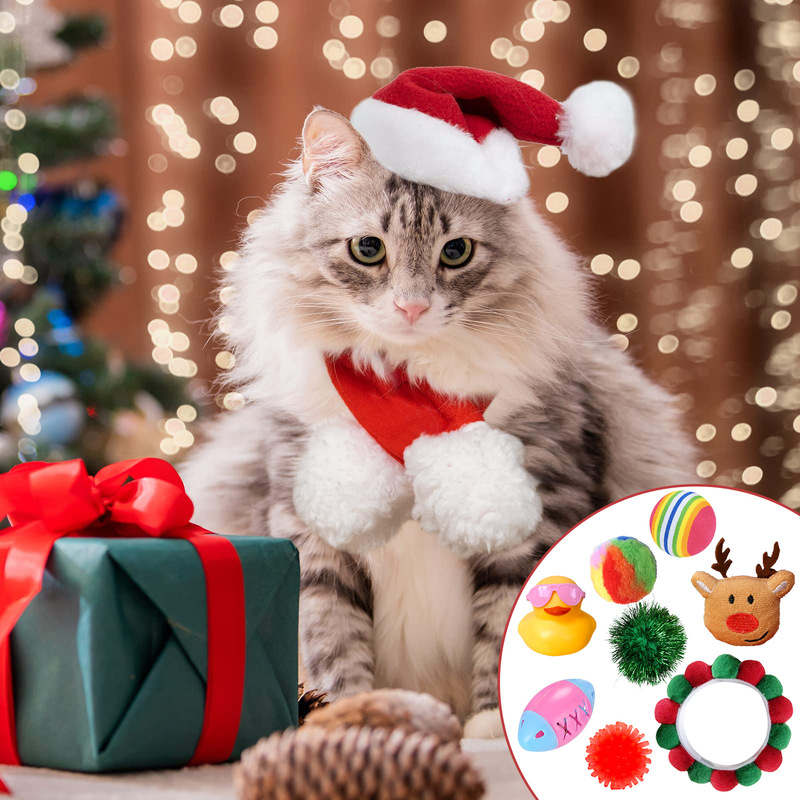 クロスボーダー専用2024Cat Advent Calendarクリスマスカウントダウン猫24格盲箱玩具|undefined