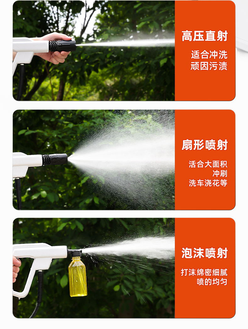 Powerful Car Washing Machine with High-Pressure Water Gun for Home Use, 220V Strong Booster Pump, New Model for Cleaning Floors and Cars