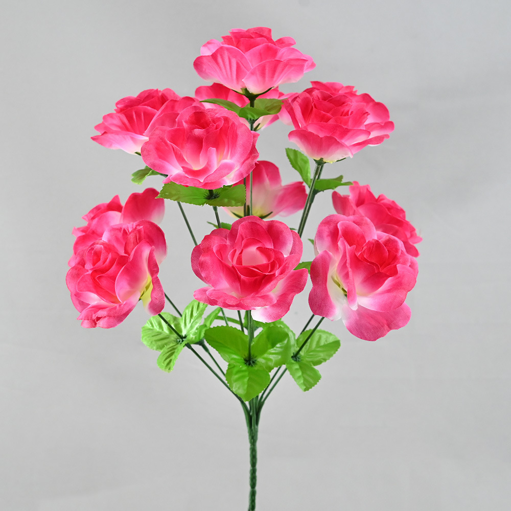 Rosas Artificiales Enviadas de Fábrica, 12 Cabezas de Rosa Pequeñas para Arreglos Florales, Decoración de Bodas, Flores Artificiales al por Mayor