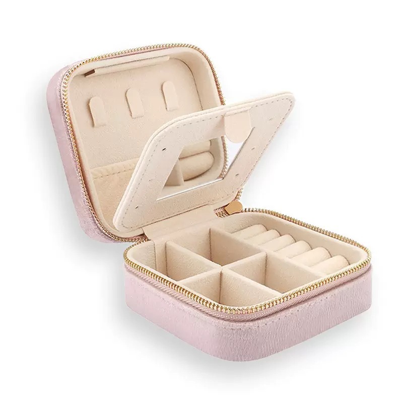 Caja de almacenamiento de joyas de oro transfronteriza Pendientes antioxidantes Caja de joyería Anillo Caja de collar Caja de almacenamiento Mini