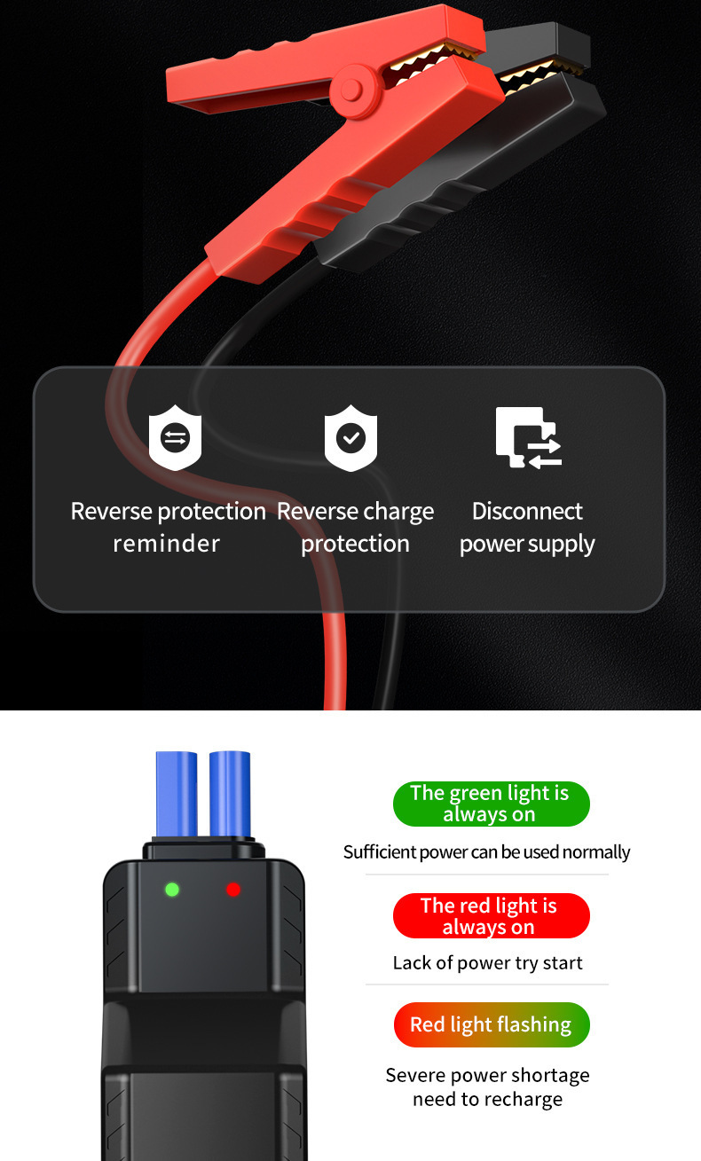 Cross-Border Car Emergency Starting Power Supply, Air Pump, Integrated Power Bank, Multi-Functional Portable Battery Jump Starter