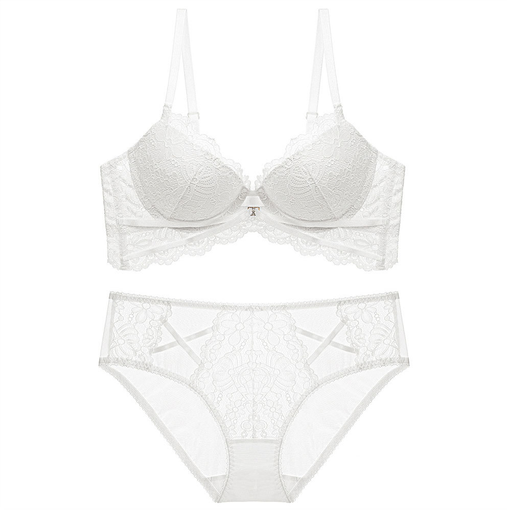 Selección estricta traje de Sujetador de encaje sexy puro quiere recoger el pecho empuja hacia arriba el pecho grande pequeño delgado superior e inferior grueso anti-flacidez ropa interior