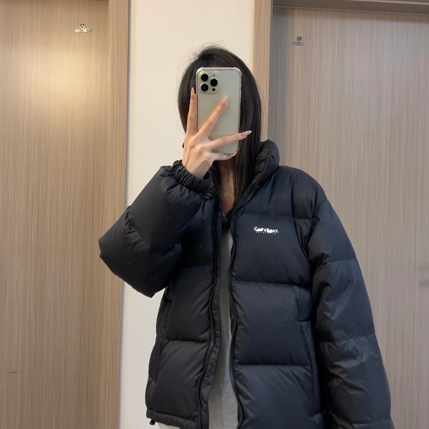 白鸭绒面包服女短款羽绒服反季25年学生情侣同款外套保暖2025新款