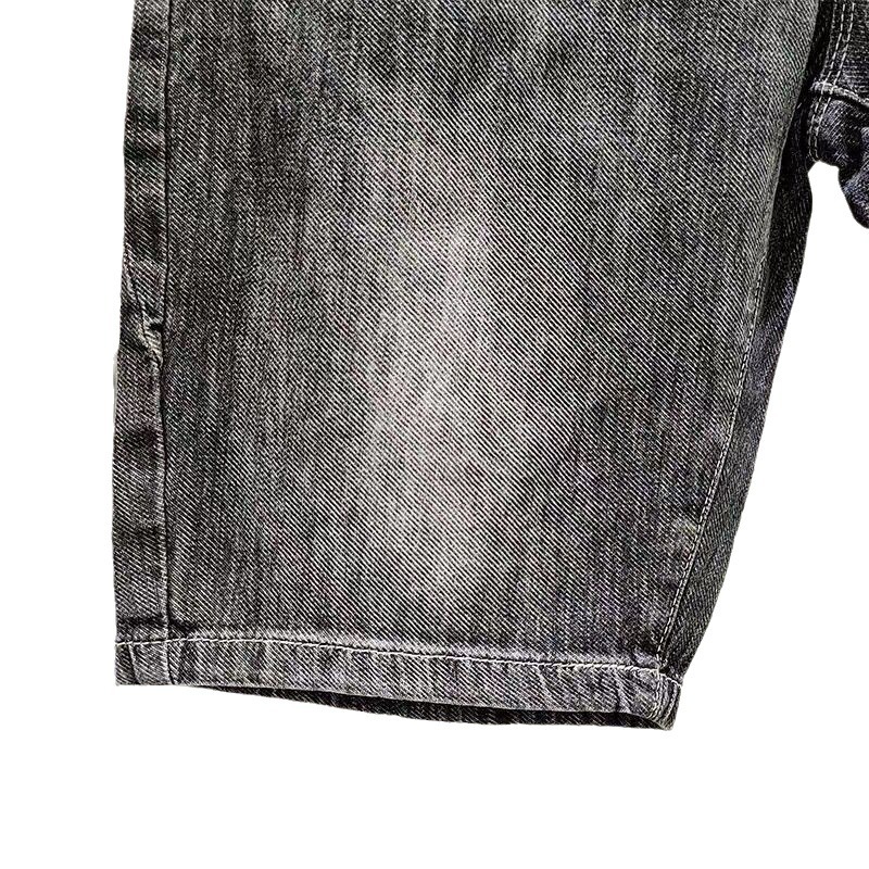 Short en jean été mince cinq quarts version coréenne ample 2024 décontracté polyvalent slim fit simple mi-pantalon tendance homme_voghion.com