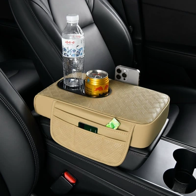 Storage Box Car Supplies, Armrest box - beige