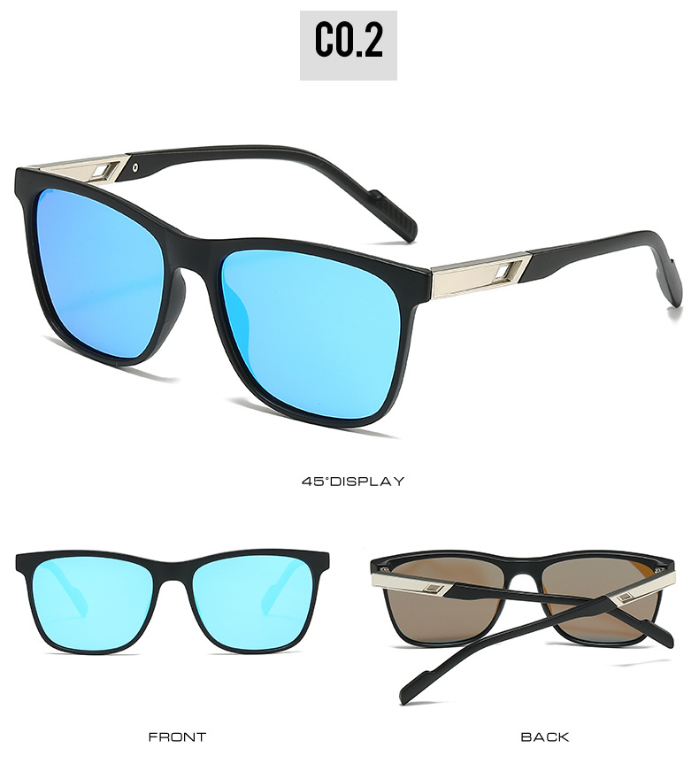 50g Weight Full Frame Glasses Structure Sunglasses Classification Tac, UV400 Protection Lens Material Square Glasses Style Holiday, Travel Occasion Solid Color Pattern All Seasons Season Unisex Gender Vintage Style, Simple Style Style Grey, Black Color Vintage Style Simple Style Solid Color Tac UV400 Protection Square Full Frame Women's Sunglasses 9