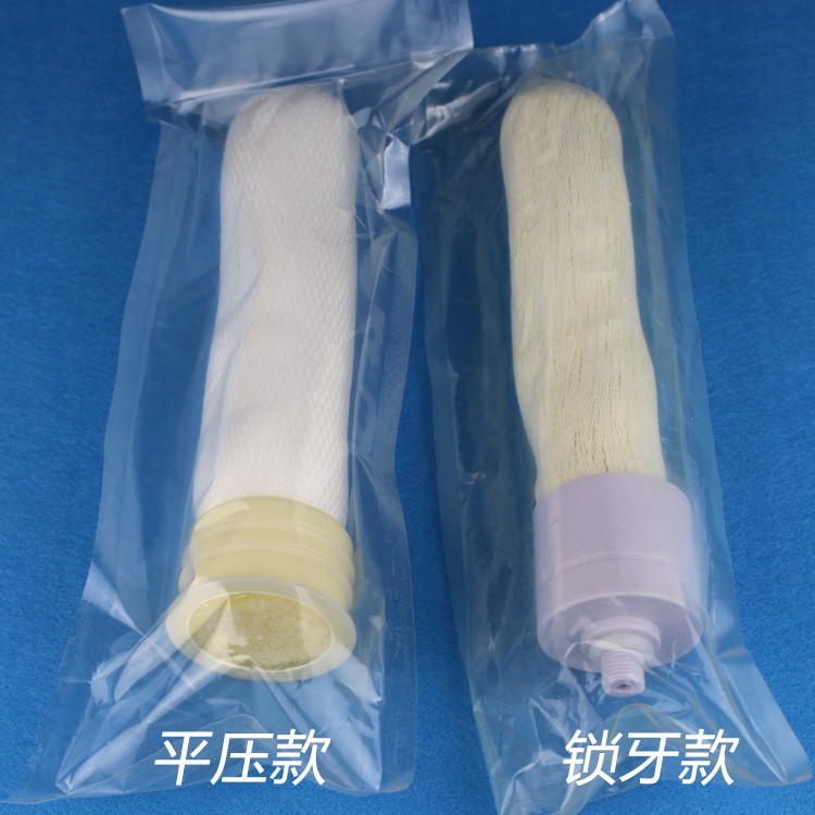 Elemento de filtro de ultrafiltración UF de presión plana de 10 pulgadas Elemento de membrana de ultrafiltración hueca de diente de bloqueo de 2 puntos