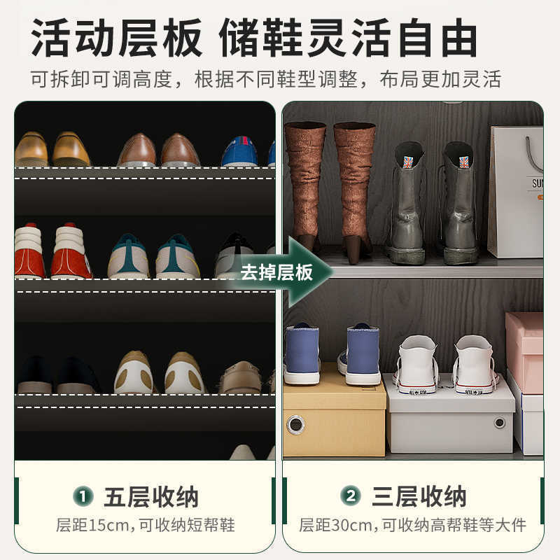 Gabinete de zapatos de puerta doméstica nuevo modelo 2024 explosivo corredor exterior de entrada en el armario de entrada integral de almacenamiento económico de zapatos estante