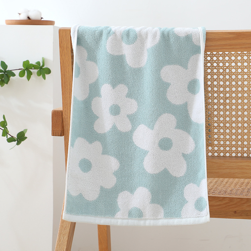 꽃수건 블루[두꺼워]