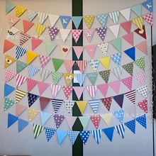 小木马三角拉旗横幅节庆布置生日派对装饰幼儿园三角彩旗纸质批发