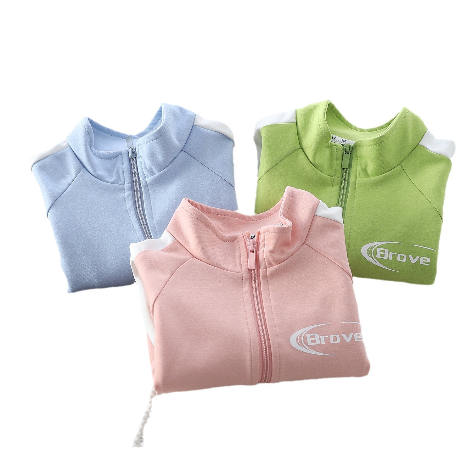 Children's outerwear Spring new style children's clothing, simple and casual, sporty stand up collar zipper sweater,_voghion.com