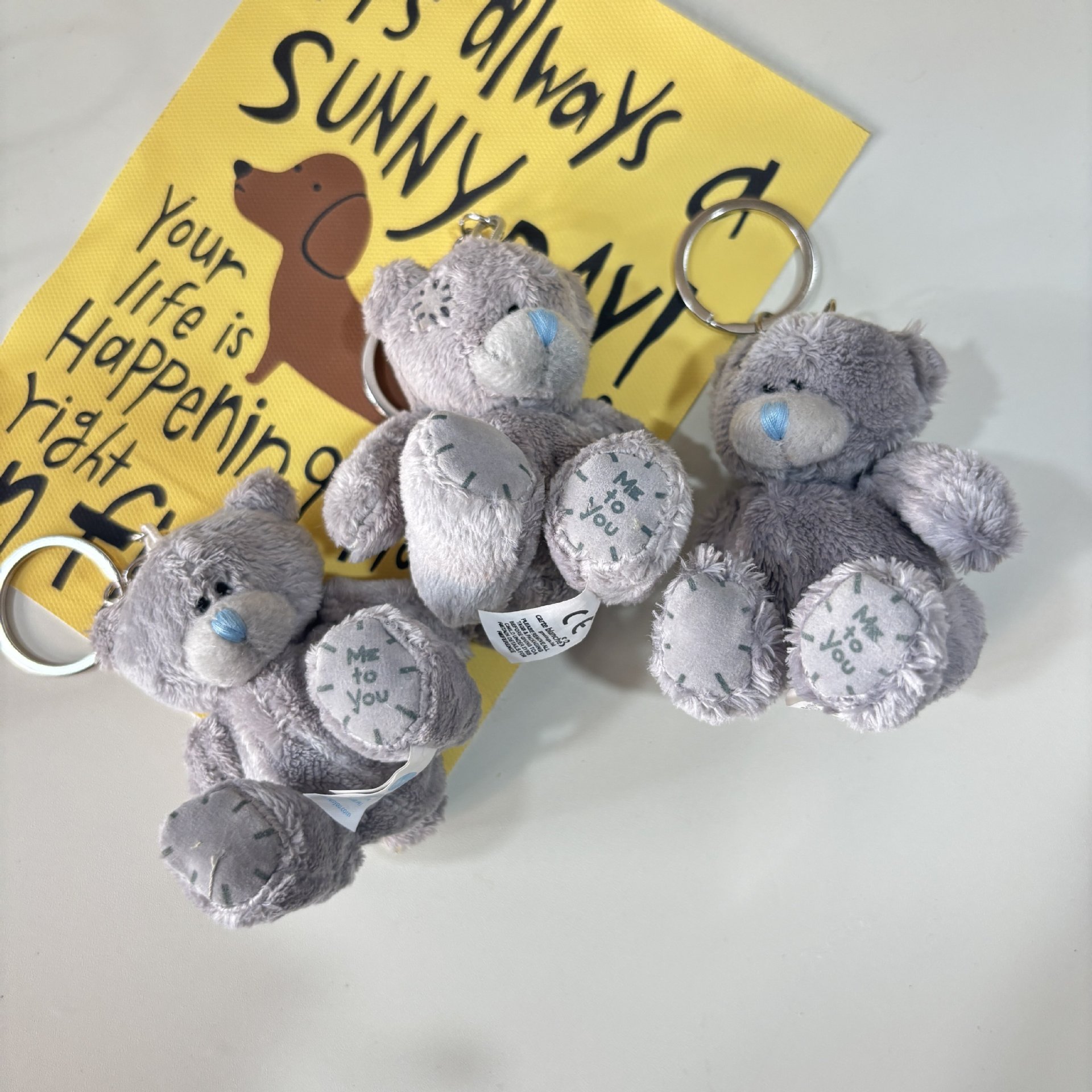 现货可爱小熊毛绒玩具公仔批发可爱迷你配件乞丐熊钥匙扣挂件