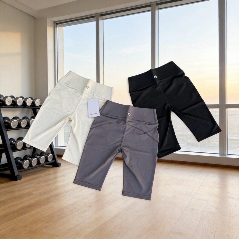 In-Stock Lulu Five-Point Shorts, Stretchy and Breathable, Suitable for Running, Fitness, Commuting, Cycling, No Awkward Lines, Butt-Lifting Yoga Shorts