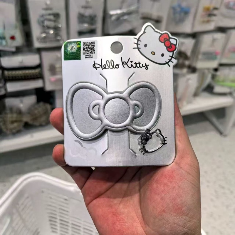甜妹可爱hellokittykt猫银色发夹甜美少女心百搭新款发饰头饰新款|undefined
