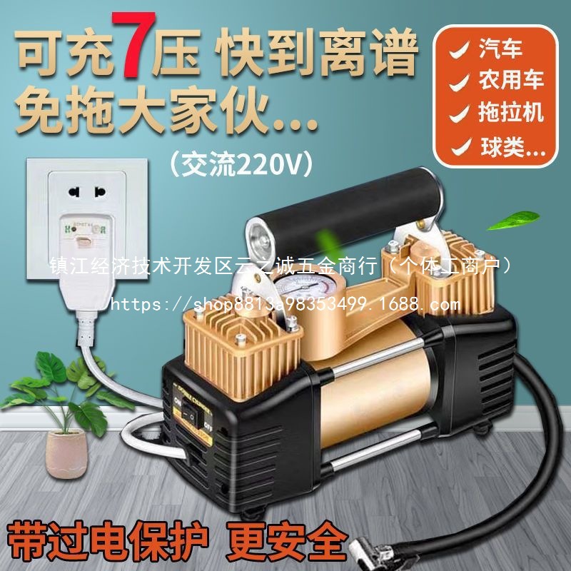 气泵小型家用大功率多功能高压汽车轮胎打气泵气柱袋充气批发