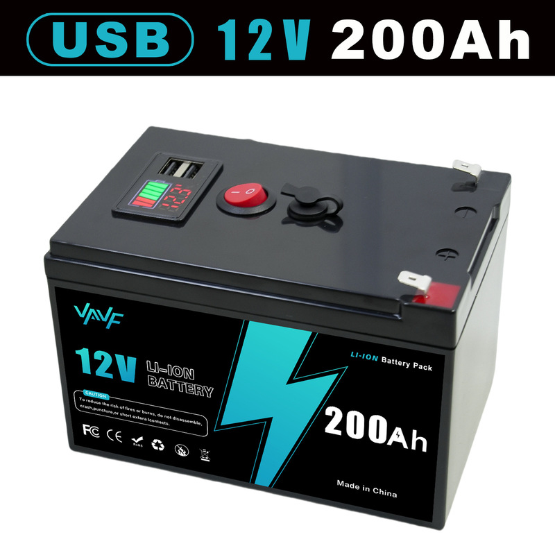 Cross-Border Best-Selling Lifepo4 High-Capacity 12V Lithium-Ion Battery Pack, with Power Display/Usb/Charging Accessories Cross-Border Best-Selling Lifepo4 High-Capacity 12V Lithium-Ion Battery Pack, with Power Display/Usb/Charging Accessories