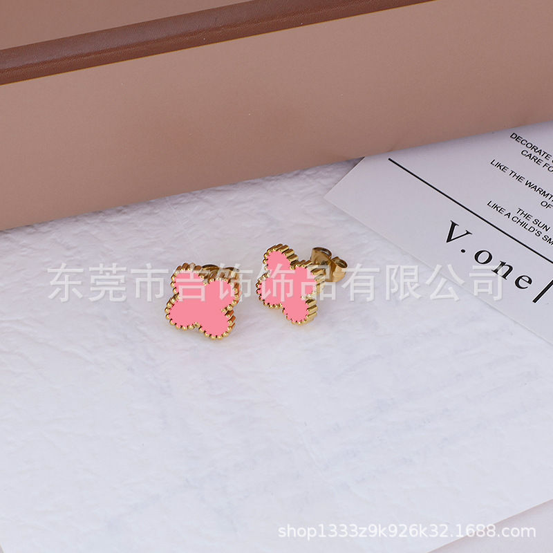 핑크 스터드 귀걸이