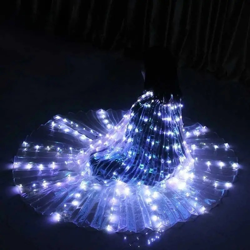 Amazon クロスボーダー LED 発光翼マントハロウィンバーナイトクラブカラフルな発光パフォーマンス小道具マント|undefined