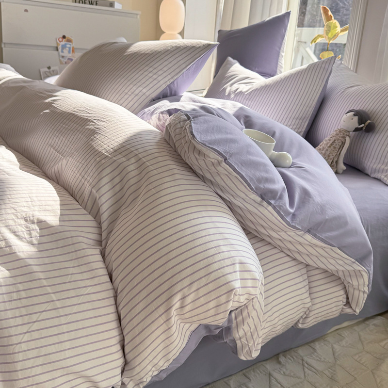 좋은 품질의 줄무늬 보라색