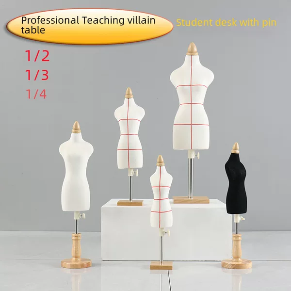 People's Table Three-Dimensional Cutting Needle-Insertable Mini Women's Two-point 1/4 Clothing Design Wedding Dress Little People's Table Model Frame