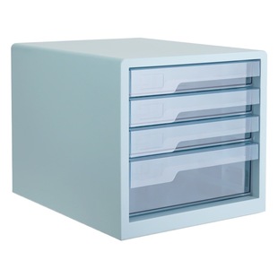 Deli PB101 большой емкости Четырехслойный настольный шкаф для документов прозрачный офисный ящик для хранения пластиковый шкаф для хранения