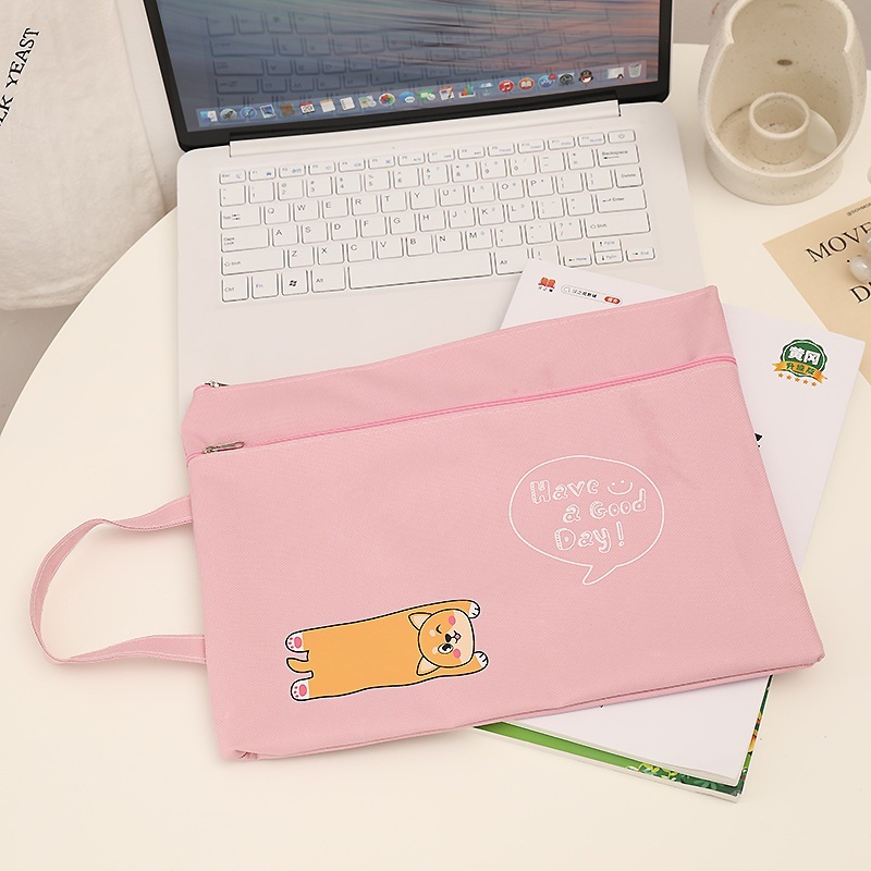 Solid Color Pp Cotton Class Learning School Cartoon Style Pastoral Solid Color Stationery Storage Bag display picture 8