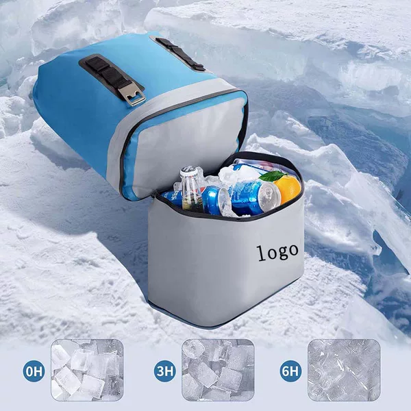 Outdoor long-lasting cold and heat insulation bag, large-capacity independent compartment cooler bag, car camping picnic ice bag for keeping food fresh
