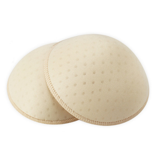 Round Breathable Sponge Breast Pad Inserts Yoga Wear Tube Top Replaceable Cup Seam Locking Perforated Underwear Bra Pad Wholesale