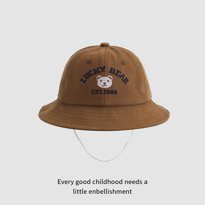 1-3 Sombreros para bebés primavera y otoño delgados bebés primavera pescador sombrero sombrero de protección solar sombrero de cuenca osos