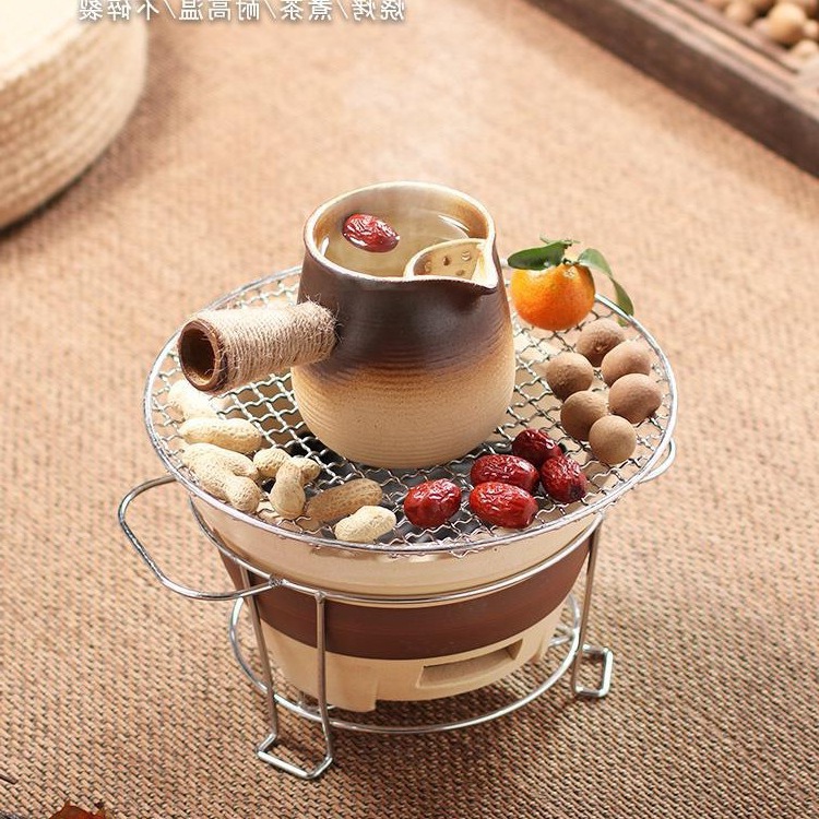 罐罐茶煮茶器围炉煮茶茶壶陶罐烤奶茶专用器具全套室内烤火炉套装