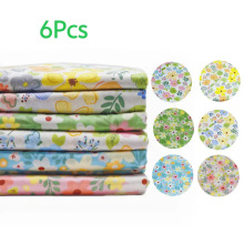 6拼春夏花卉花朵清新田园风格纯棉印花拼布面料服装手工DIY布料织