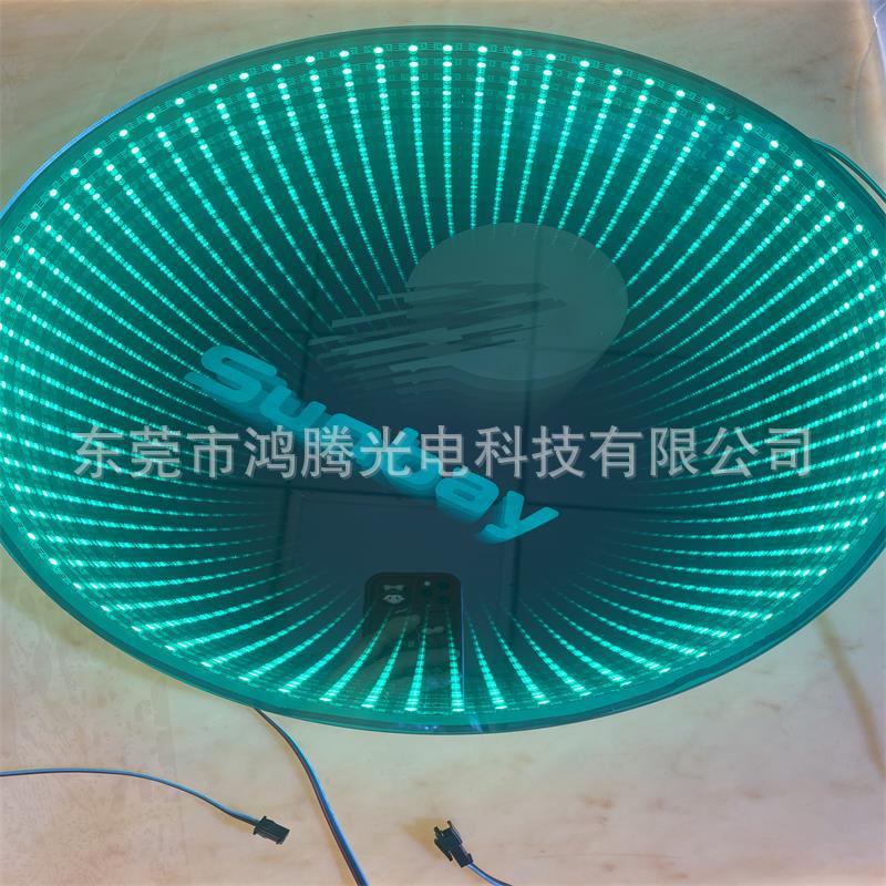 아크릴 네온 ABYSSAL 거울 MELALESIONAL 터널 빛 무한 DIY 거울 작은 시간 터널 라운드 크기