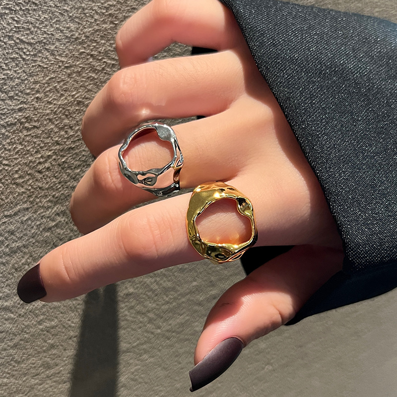 Silver Plated Material Geometric Silver Plated Metal Women'S Rings